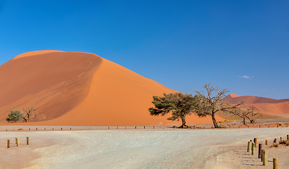 Image showing Dune 45 in Sossusvlei, Namibia desert