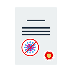 Image showing No Coronavirus Certificate Icon