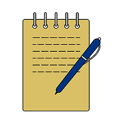 Image showing Notebook With Pen Icon