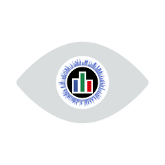 Image showing Eye With Market Chart Inside Pupil Icon