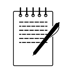 Image showing Notebook With Pen Icon