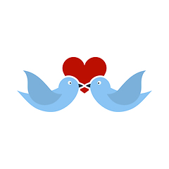 Image showing Dove With Heart Icon