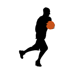 Image showing Basketball Player Silhouette