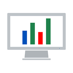 Image showing Monitor With Analytics Diagram Icon