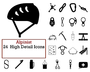 Image showing Alpinist Icon Set