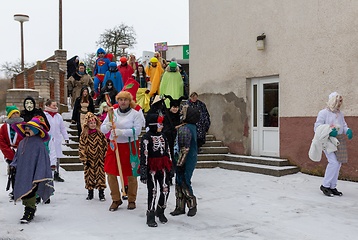 Image showing People attend the Slavic Carnival Masopust