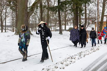 Image showing People attend the Slavic Carnival Masopust