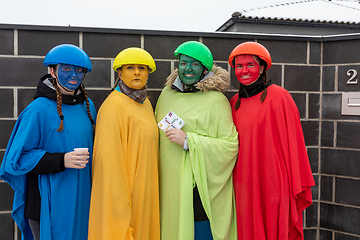 Image showing People attend the Slavic Carnival Masopust