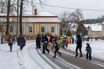 Image showing People attend the Slavic Carnival Masopust