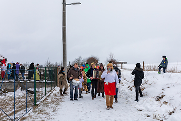 Image showing People attend the Slavic Carnival Masopust