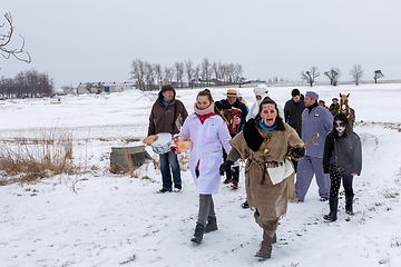 Image showing People attend the Slavic Carnival Masopust