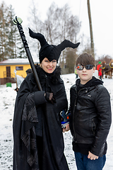 Image showing People attend the Slavic Carnival Masopust