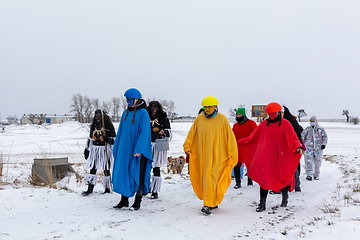 Image showing People attend the Slavic Carnival Masopust