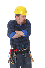 Image showing Angry construction worker 