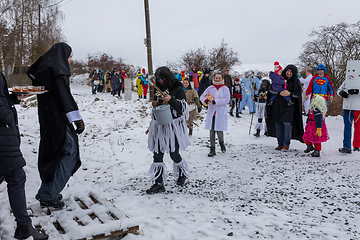 Image showing People attend the Slavic Carnival Masopust