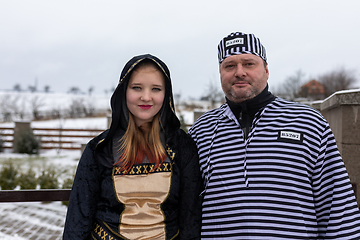 Image showing People attend the Slavic Carnival Masopust