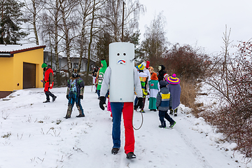 Image showing People attend the Slavic Carnival Masopust