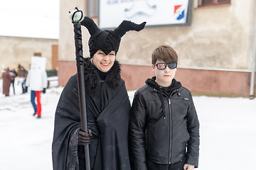 Image showing People attend the Slavic Carnival Masopust