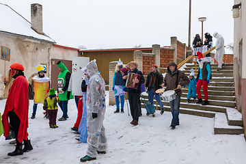 Image showing People attend the Slavic Carnival Masopust