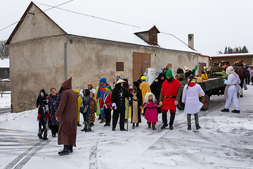 Image showing People attend the Slavic Carnival Masopust