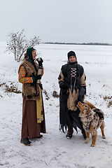 Image showing People attend the Slavic Carnival Masopust