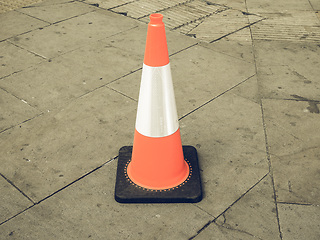 Image showing Vintage looking Traffic cone