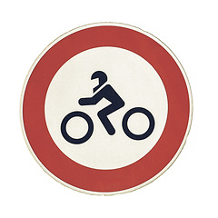 Image showing Vintage looking Traffic sign