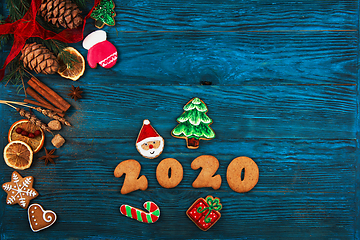 Image showing Gingerbreads for new 2020 years