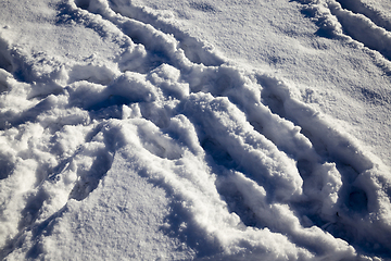 Image showing track on a winter road