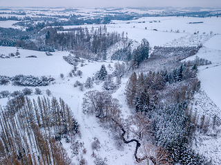 Image showing Aerial view of highland landscape