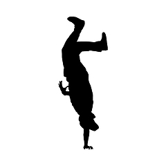 Image showing Hip Hop Dancer Silhouette