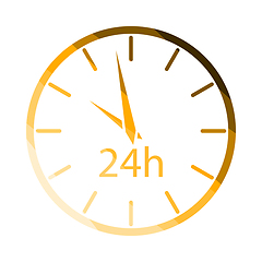 Image showing 24 Hours Clock Icon