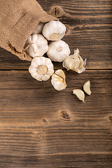 Image showing Sack with garlic