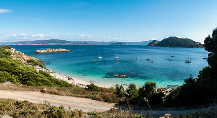 Image showing Praia de Nosa Senora on the Cies Islands of Spain