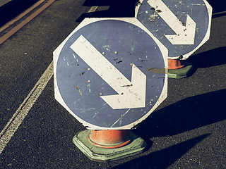 Image showing Vintage looking Arrow sign