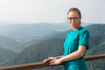 Image showing Woman in Altai mountains