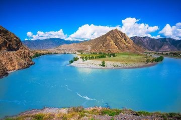 Image showing Road in Altai mountains.