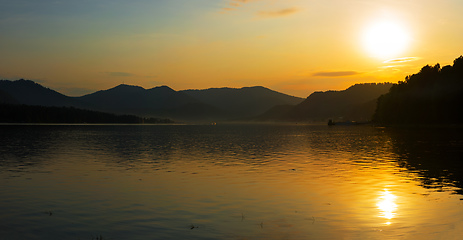 Image showing Panorama of Teletskoye lake