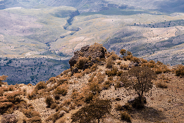 Image showing mountain landscape with canyon, Ethiopia