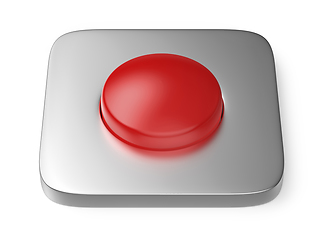 Image showing Blank red button