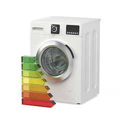 Image showing Washing machine and energy efficiency rating