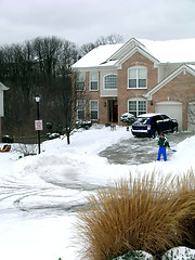 Image showing Winter Snow Shoveling