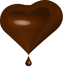 Image showing Half of Chocolate Heart