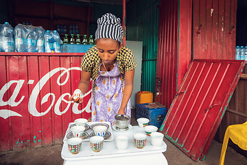 Image showing women preparing bunna coffee, Ethiopia