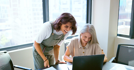 Image showing Business team, tablet and planning strategy while talking and having discussion about digital marketing. Employee and a manager planning ideas and innovation using technology and online information