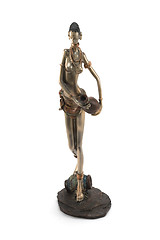Image showing Bronze statuette woman