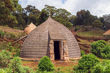 Image showing traditional ethiopian houses, Bale Mountain Ethiopia