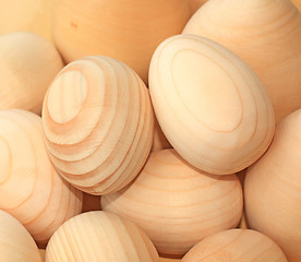 Image showing Wooden eggs