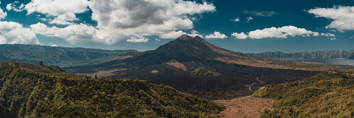 Image showing Landscape of Batur volcano on Bali island, Indonesia