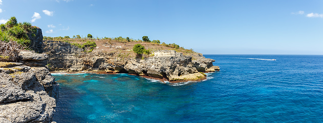 Image showing coastline at Nusa Penida island